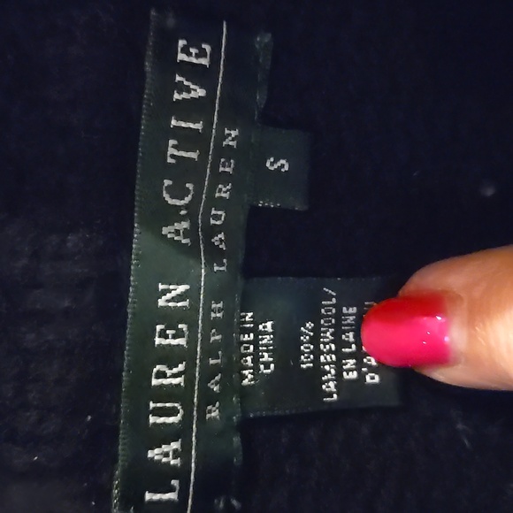 Vintage Ralph Lauren Black and Red Turtleneck active Sweater Size S - Picture 3 of 4